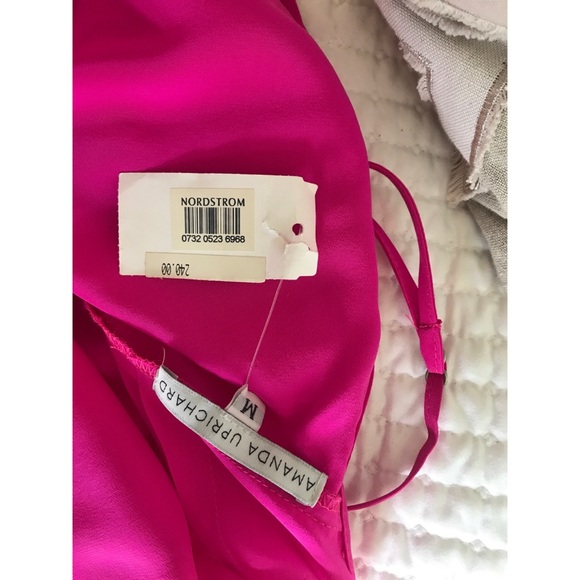 🚫SOLD BNWT ✨ Amanda Uprichard Hot Pink Silk Dress - Picture 5 of 6